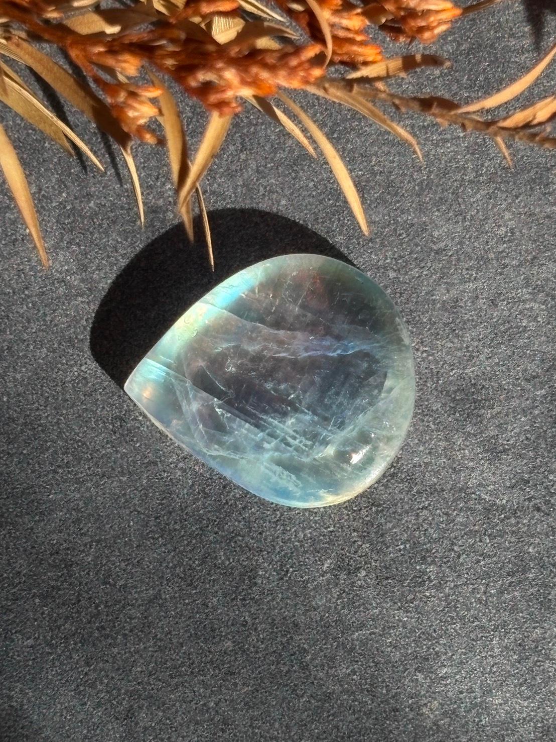 ホワイトラブラドライト レインボームーンストーン AAA ルース カボション ドロップ 天然石 | 6枚目