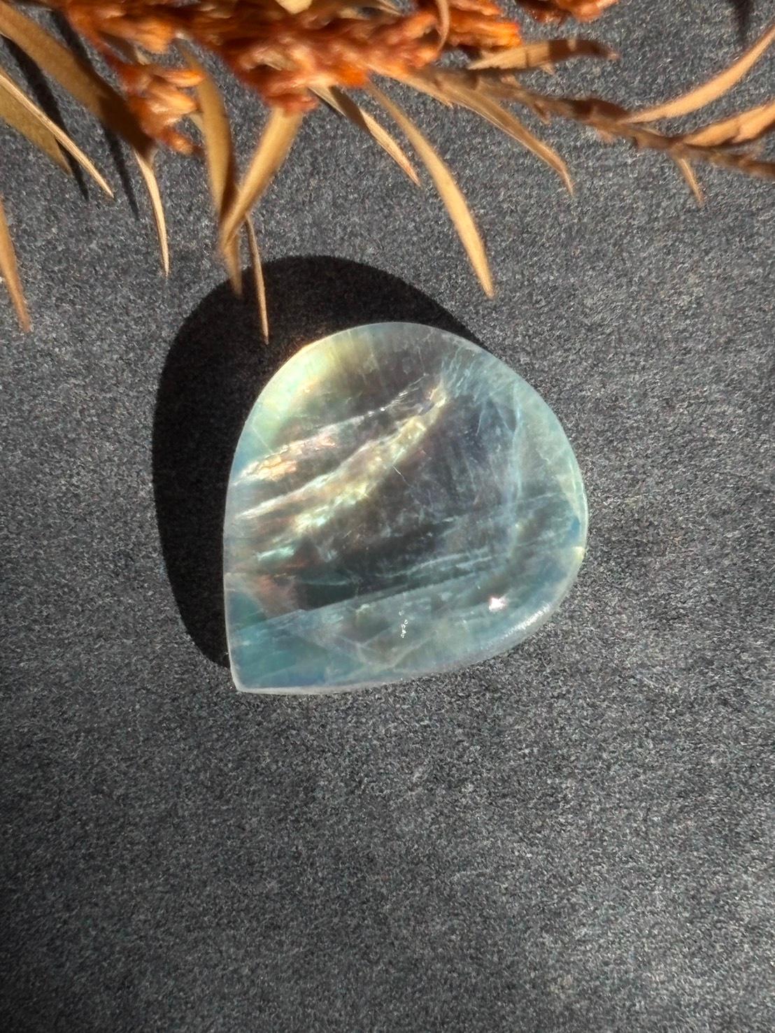 ホワイトラブラドライト レインボームーンストーン AAA ルース カボション ドロップ 天然石 | 7枚目