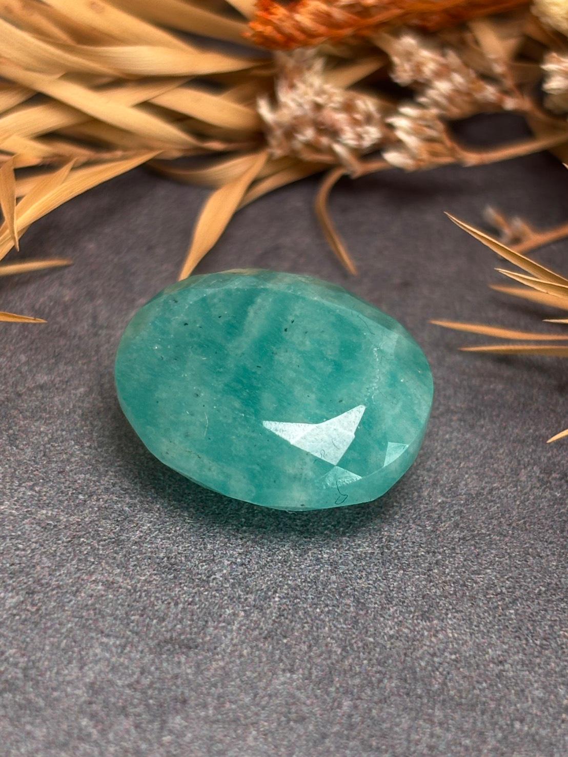 アマゾナイト ファセットカット ルース 10 天然石1枚目の画像