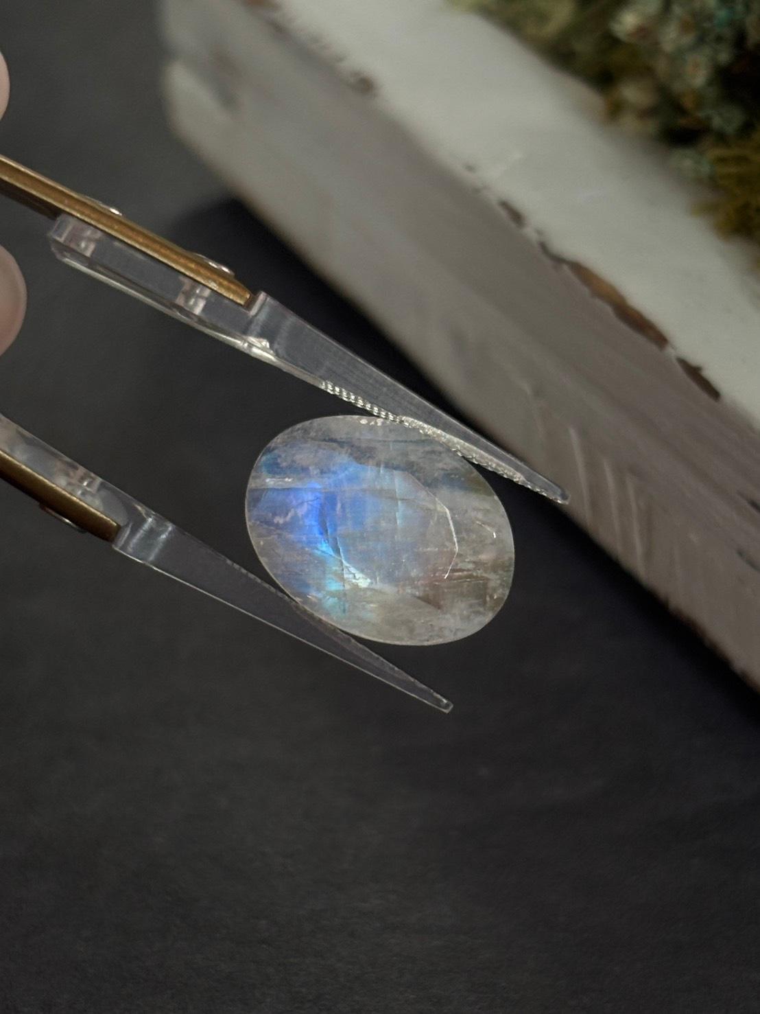 ホワイトラブラドライト レインボームーンストーン 表ファセット ルース 27 天然石 | 8枚目