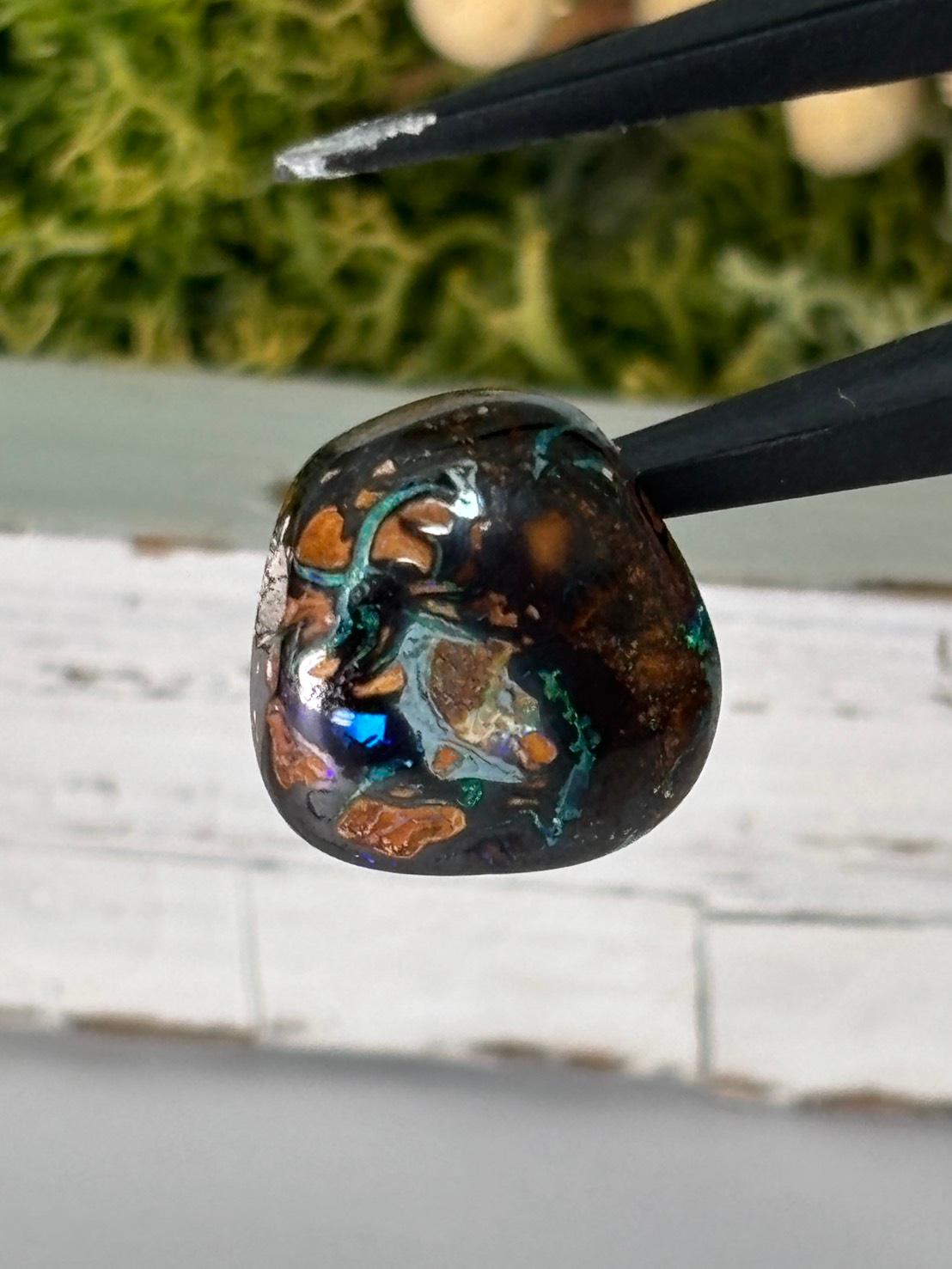 コロイトオパール ボルダーオパール 穴あき ルース 31 オーストラリア産  天然石1枚目の画像