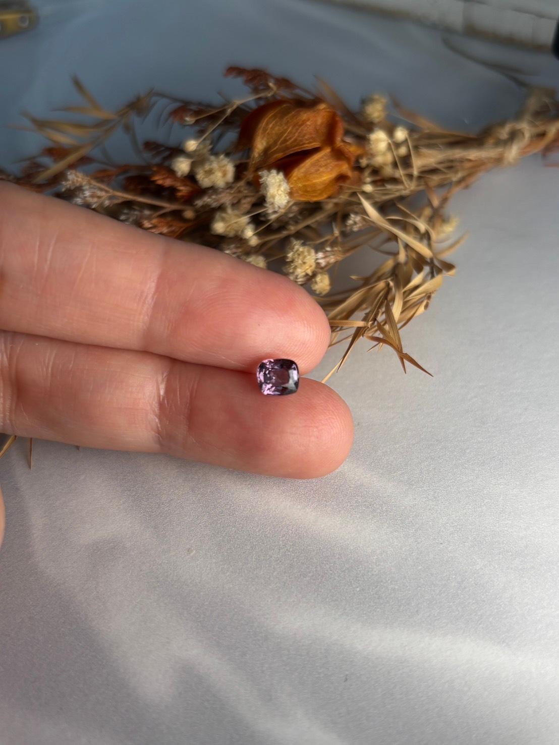 隠れバイカラー・スピネル｜バイオレット オレンジ ファセットカット 天然石 | 2枚目