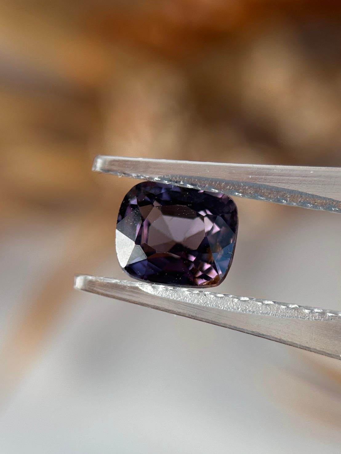 隠れバイカラー・スピネル｜バイオレット オレンジ ファセットカット 天然石 | 20枚目
