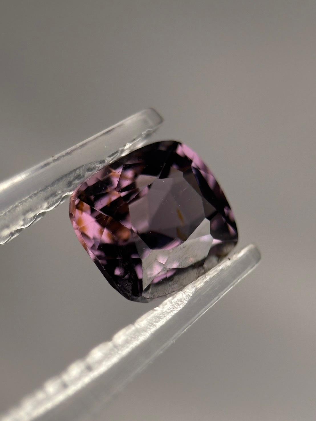 隠れバイカラー・スピネル｜バイオレット オレンジ ファセットカット 天然石 | 6枚目