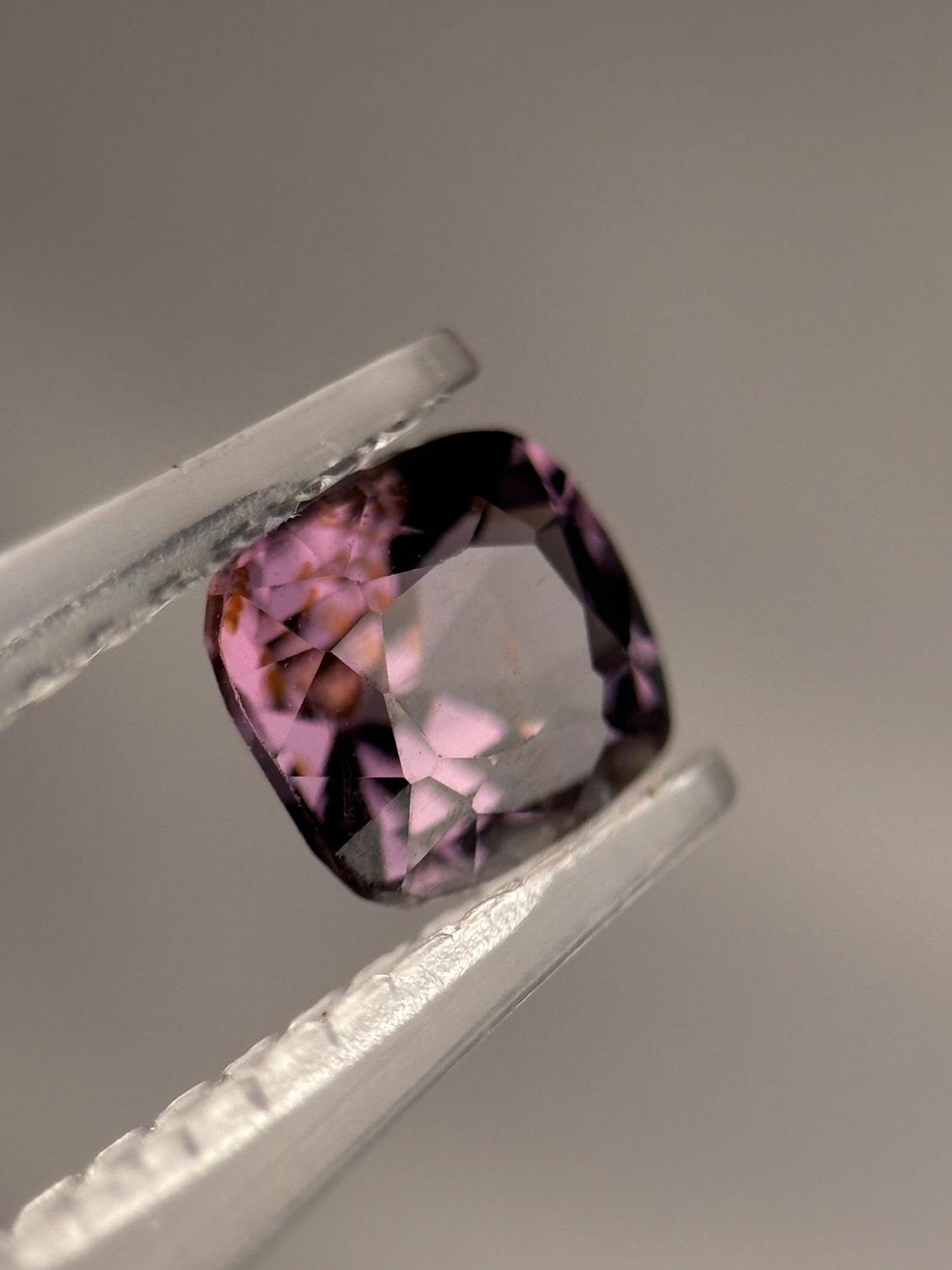 隠れバイカラー・スピネル｜バイオレット オレンジ ファセットカット 天然石 | 7枚目
