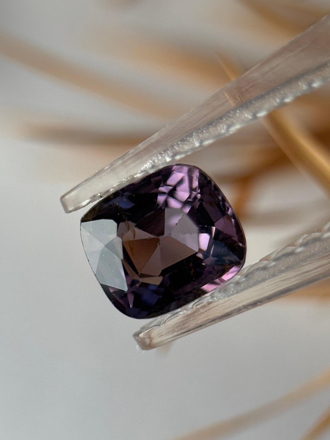 隠れバイカラー・スピネル｜バイオレット オレンジ ファセットカット 天然石 | 9枚目