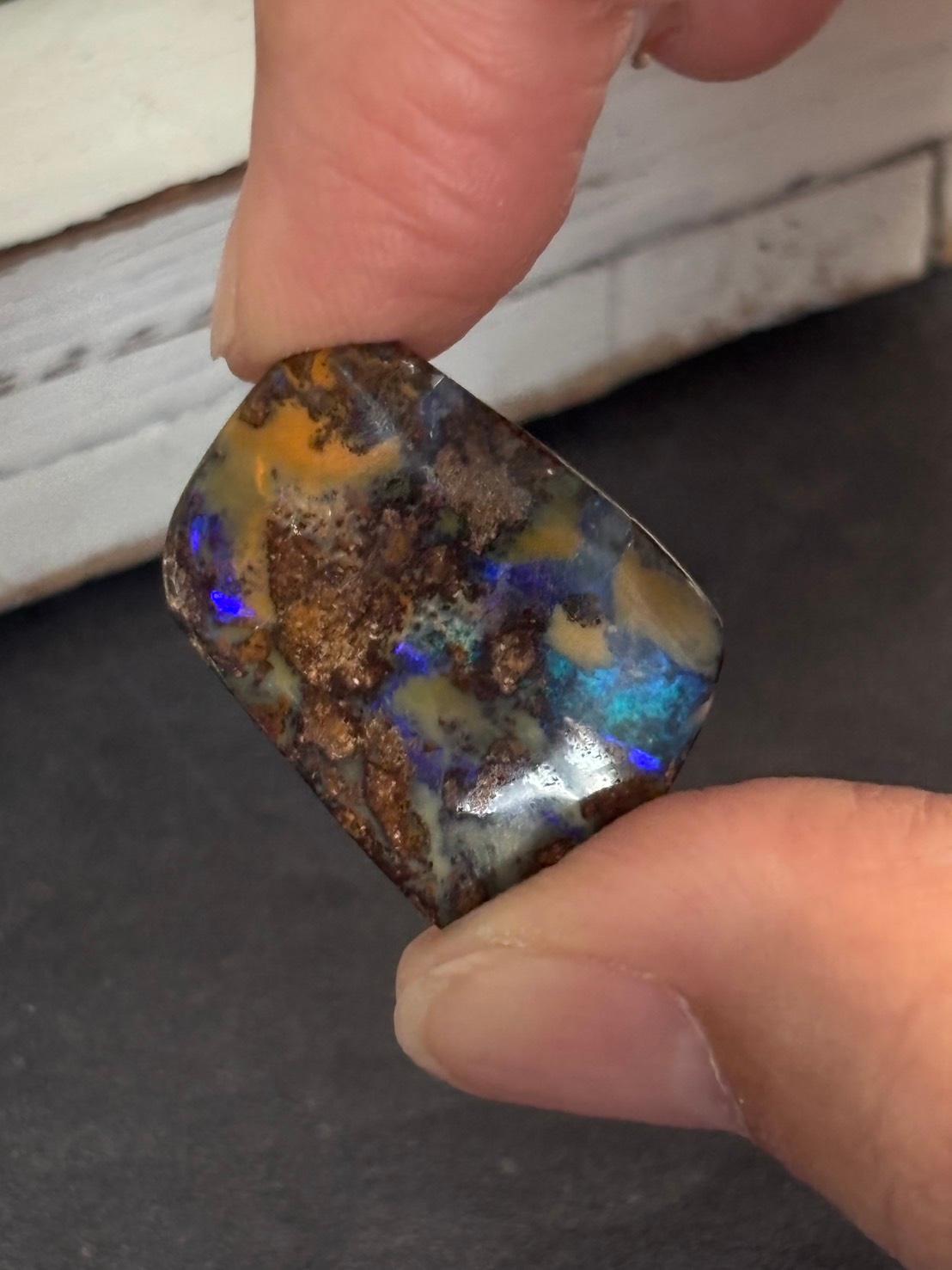 ボルダーオパール オーストラリア産 大きめ ルース 32  天然石 | 12枚目