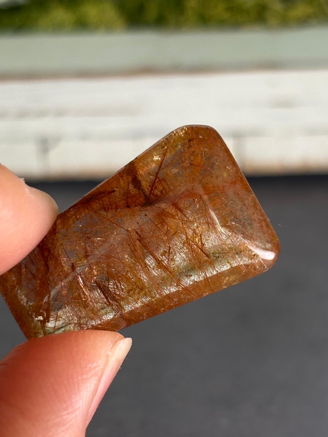 レッドルチル ルース 天然石 |深く静かなレッドルチルの森 | 12枚目