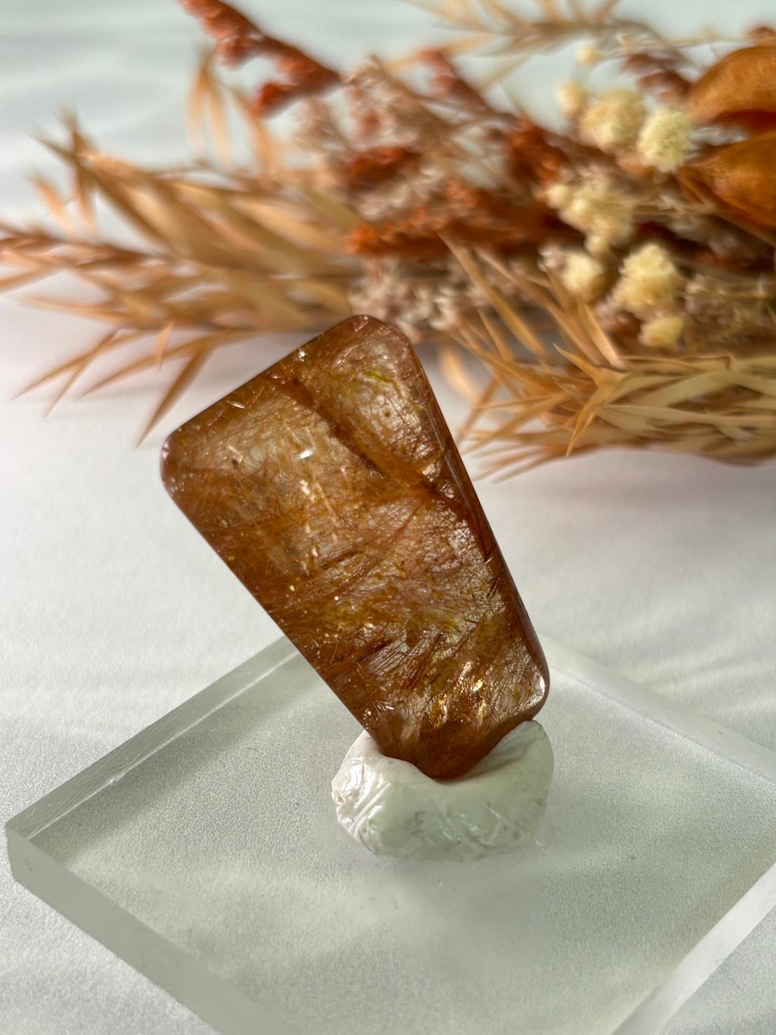 レッドルチル ルース 天然石 |深く静かなレッドルチルの森 | 6枚目