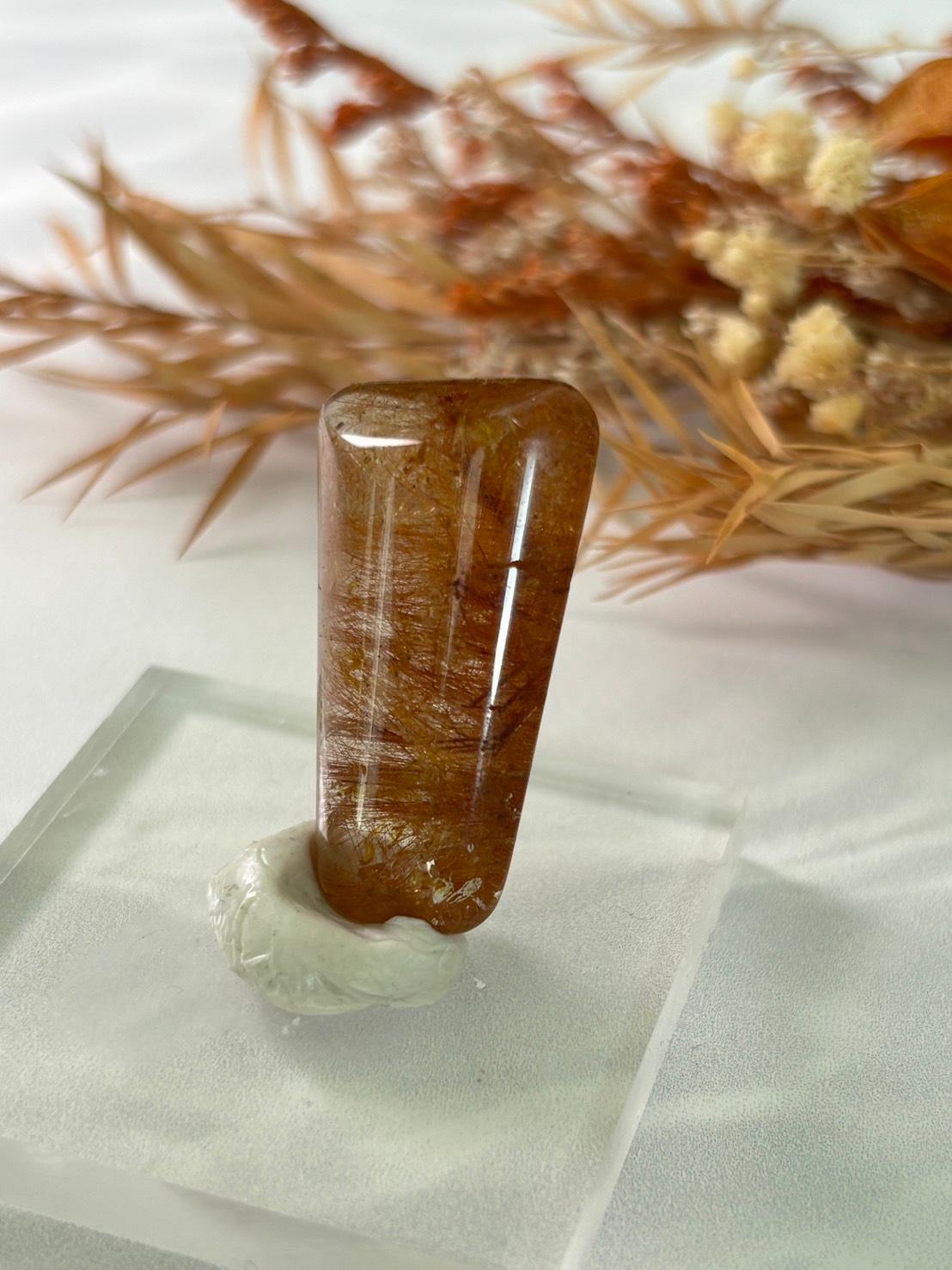 レッドルチル ルース 天然石 |深く静かなレッドルチルの森 | 7枚目