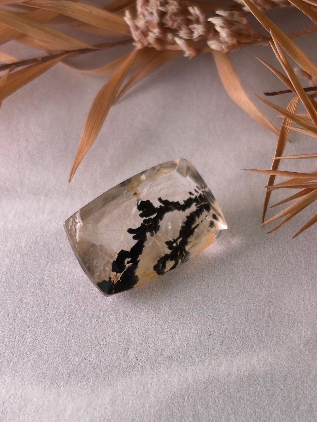 デンドリティック クォーツ デンドライト ファセットカット ルース 05 天然石 | 2枚目