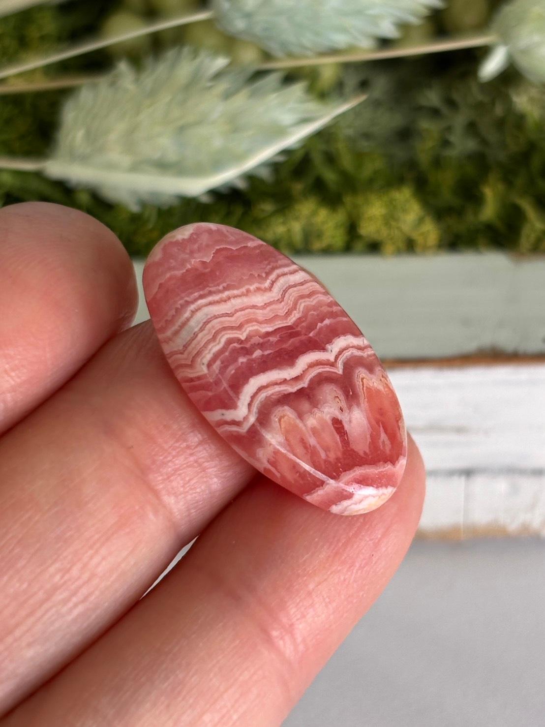 ロードクロサイト インカローズ ルース カボション 18 高品質 レースパターン 天然石 | 10枚目