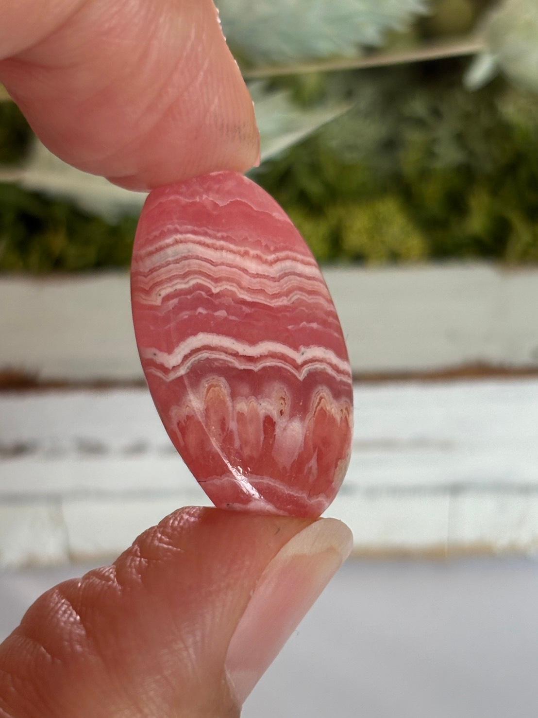 ロードクロサイト インカローズ ルース カボション 18 高品質 レースパターン 天然石 | 13枚目