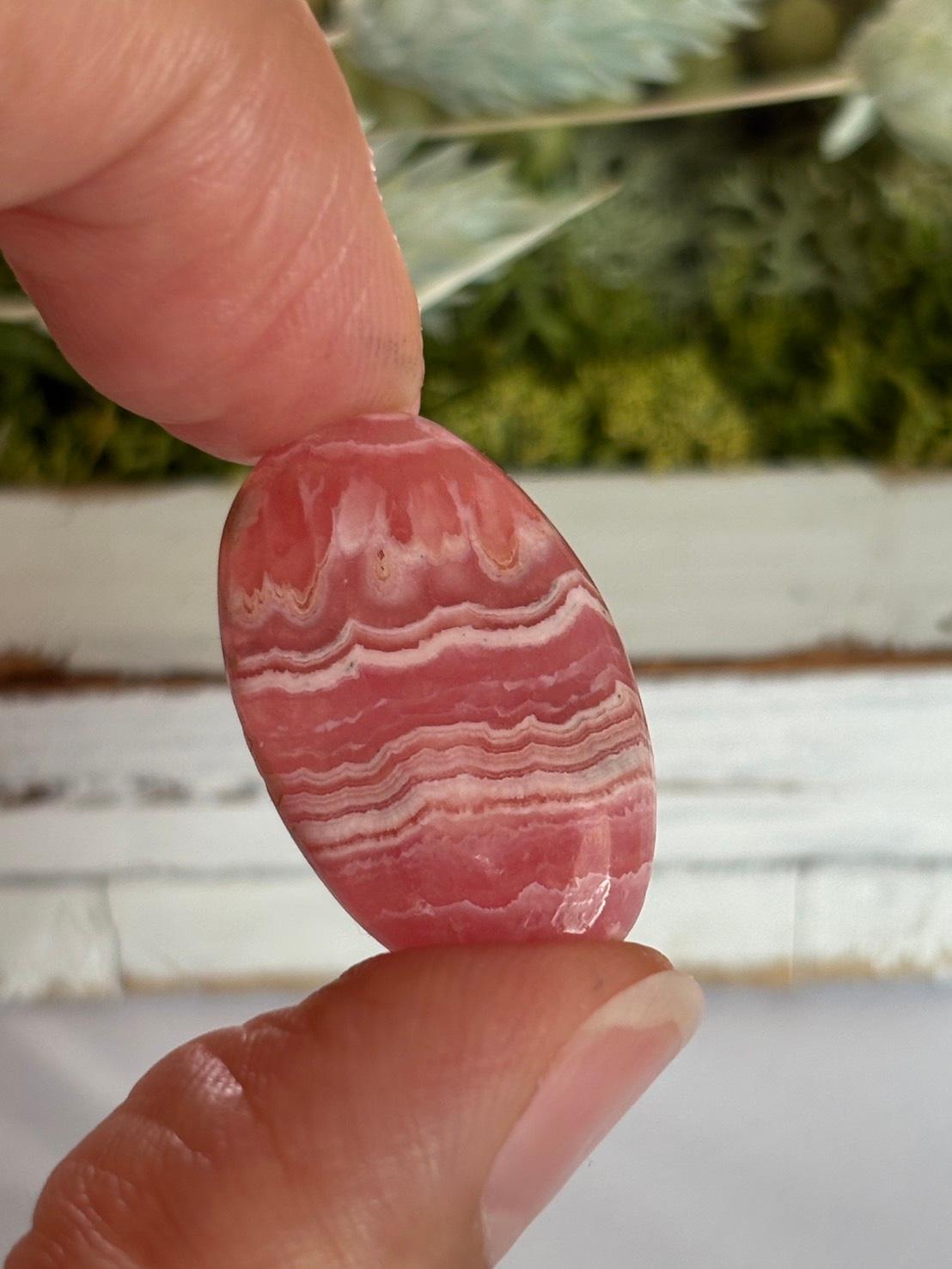 ロードクロサイト インカローズ ルース カボション 18 高品質 レースパターン 天然石 | 14枚目