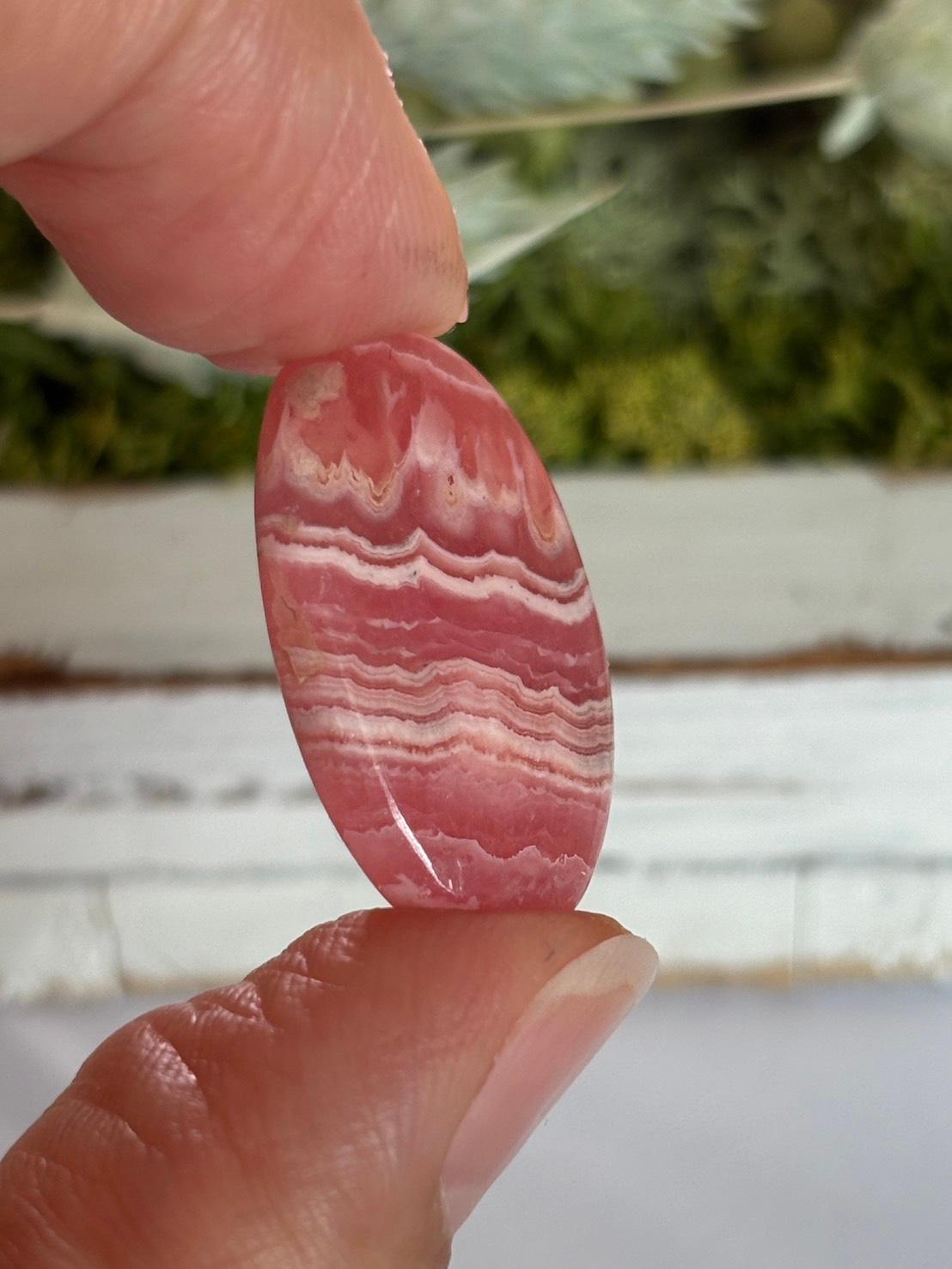 ロードクロサイト インカローズ ルース カボション 18 高品質 レースパターン 天然石 | 15枚目