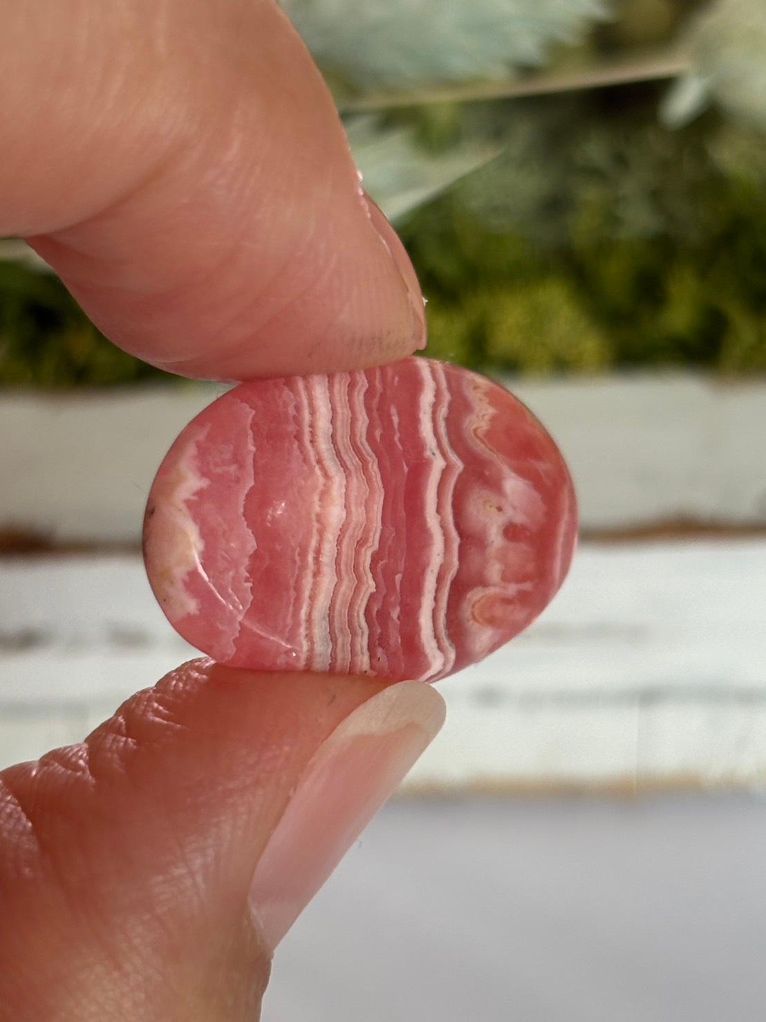 ロードクロサイト インカローズ ルース カボション 18 高品質 レースパターン 天然石 | 16枚目