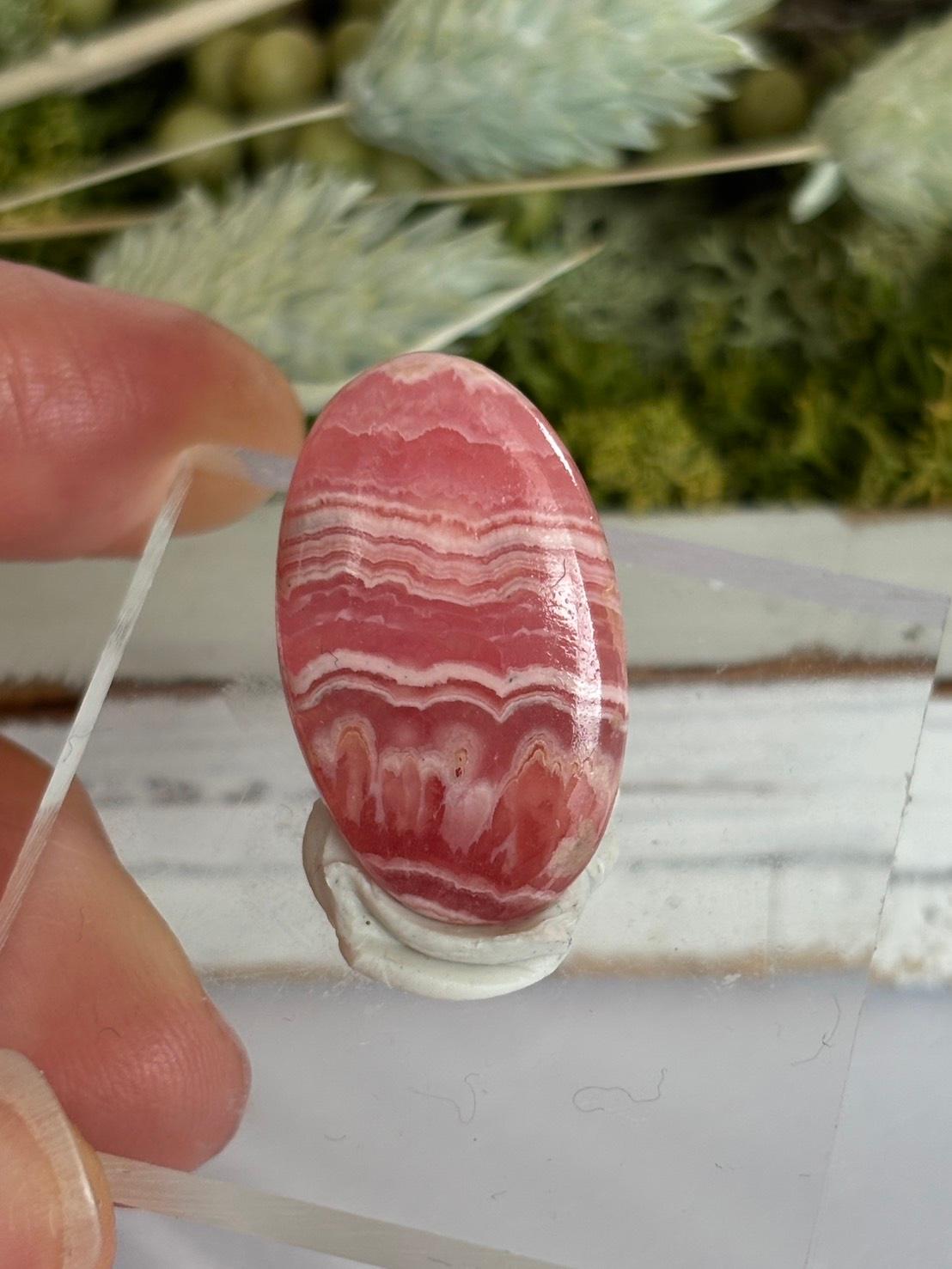 ロードクロサイト インカローズ ルース カボション 18 高品質 レースパターン 天然石 | 6枚目