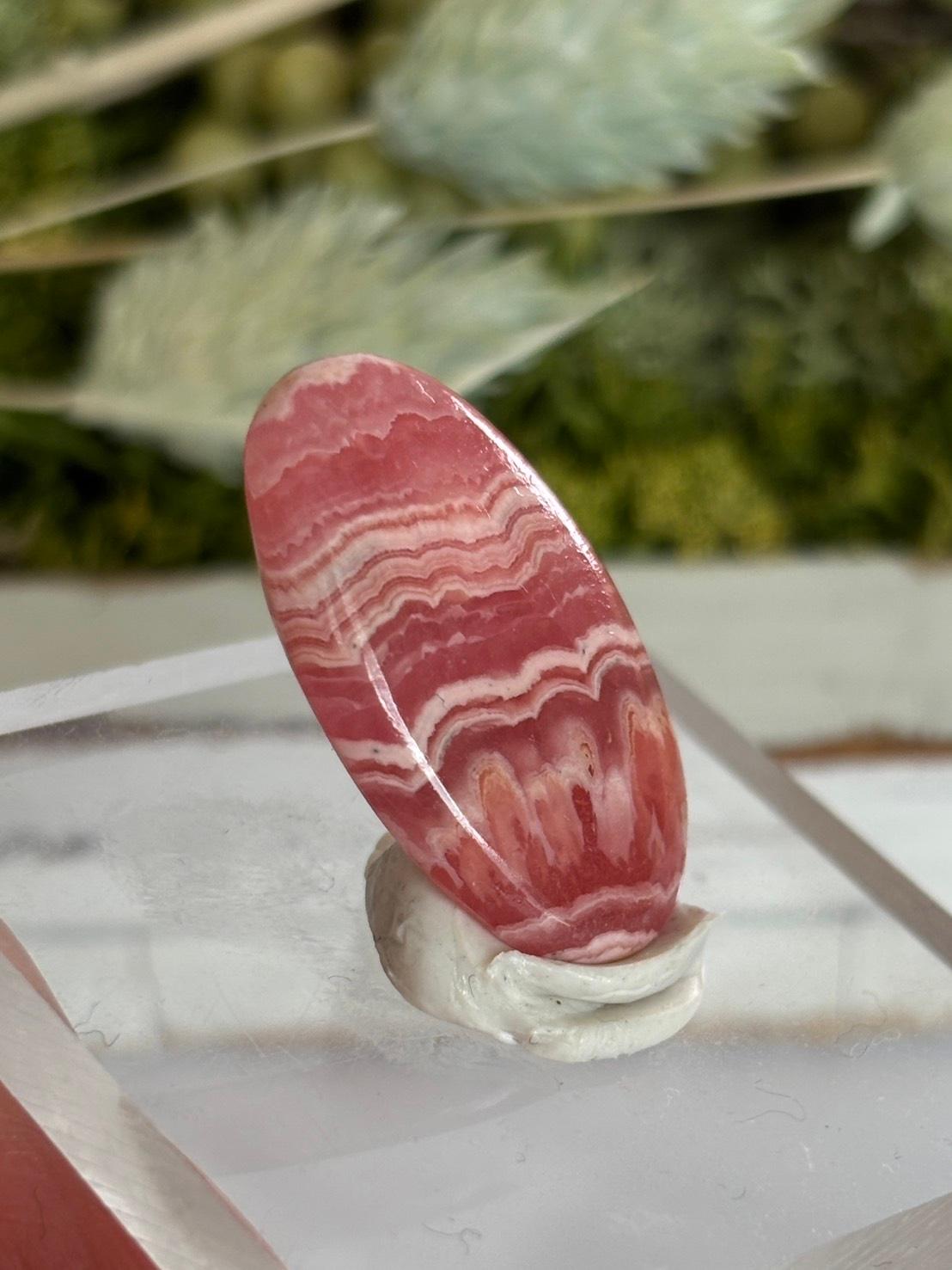 ロードクロサイト インカローズ ルース カボション 18 高品質 レースパターン 天然石 | 7枚目