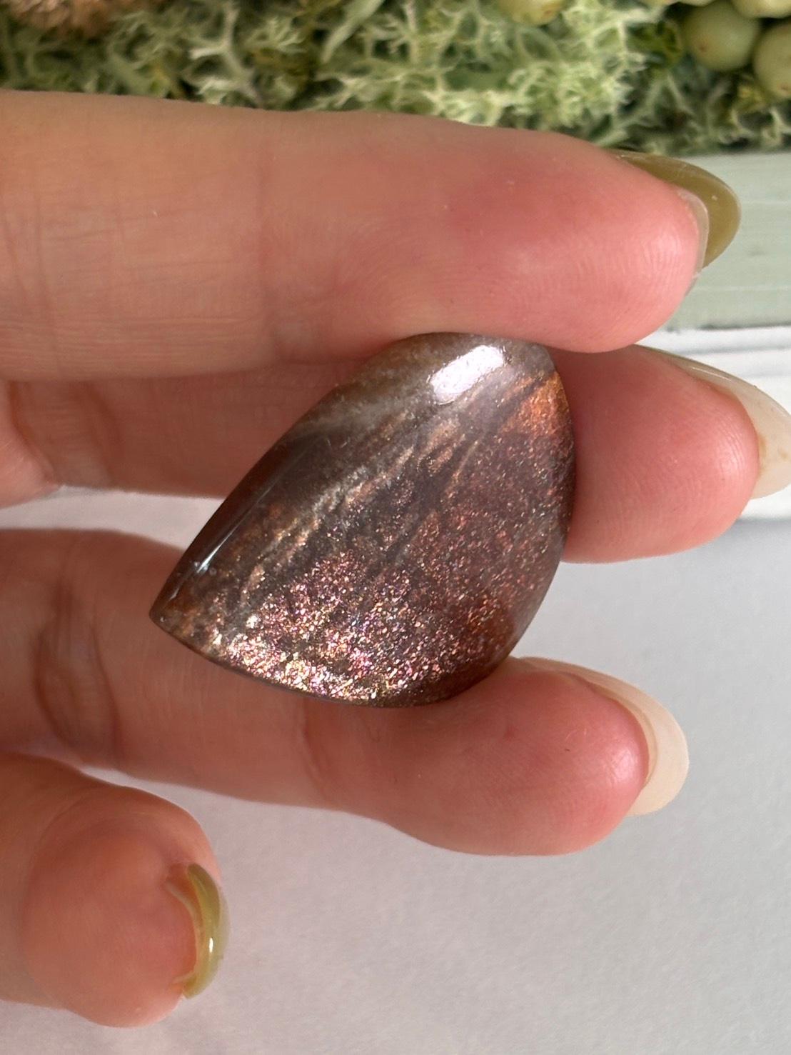 サンストーン ピンク & オレンジ ヘイズ レアレッセンス ルース カボション 大きめ 09 天然石 | 12枚目