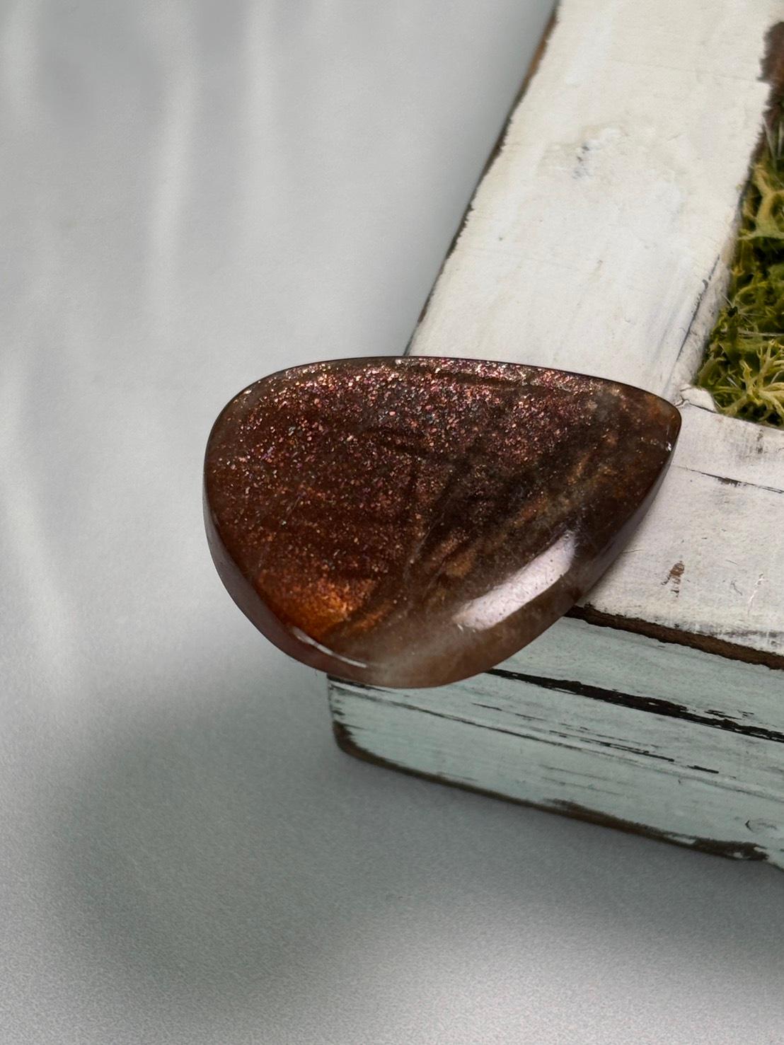 サンストーン ピンク & オレンジ ヘイズ レアレッセンス ルース カボション 大きめ 09 天然石 | 16枚目