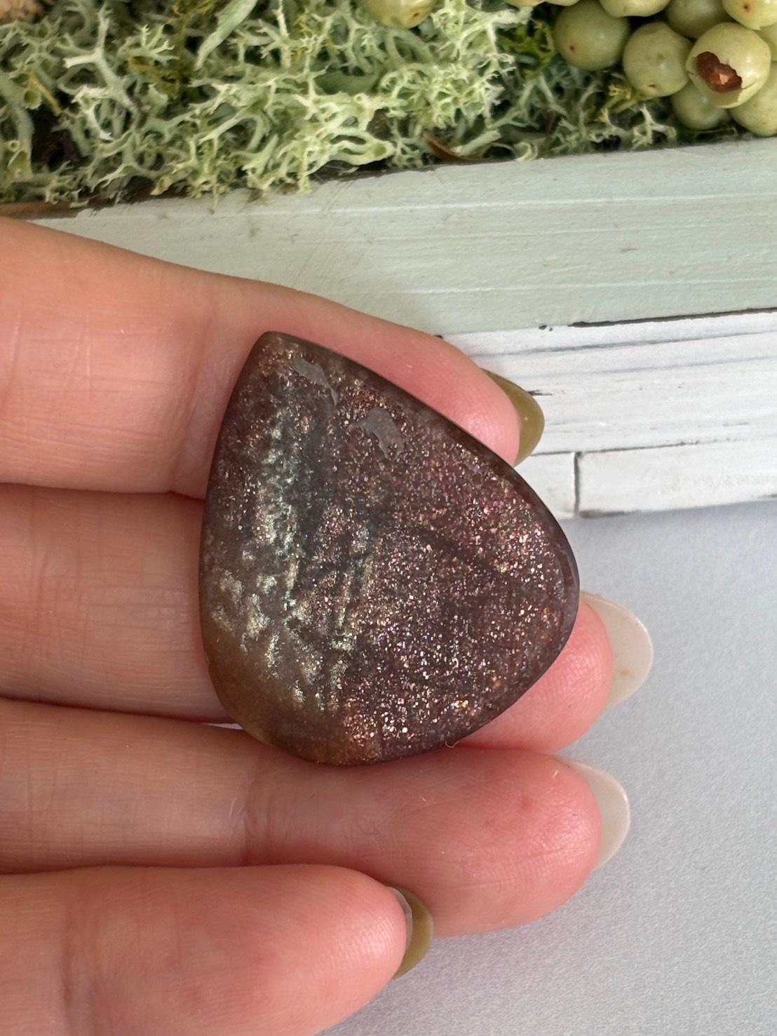 サンストーン ピンク & オレンジ ヘイズ レアレッセンス ルース カボション 大きめ 09 天然石 | 19枚目