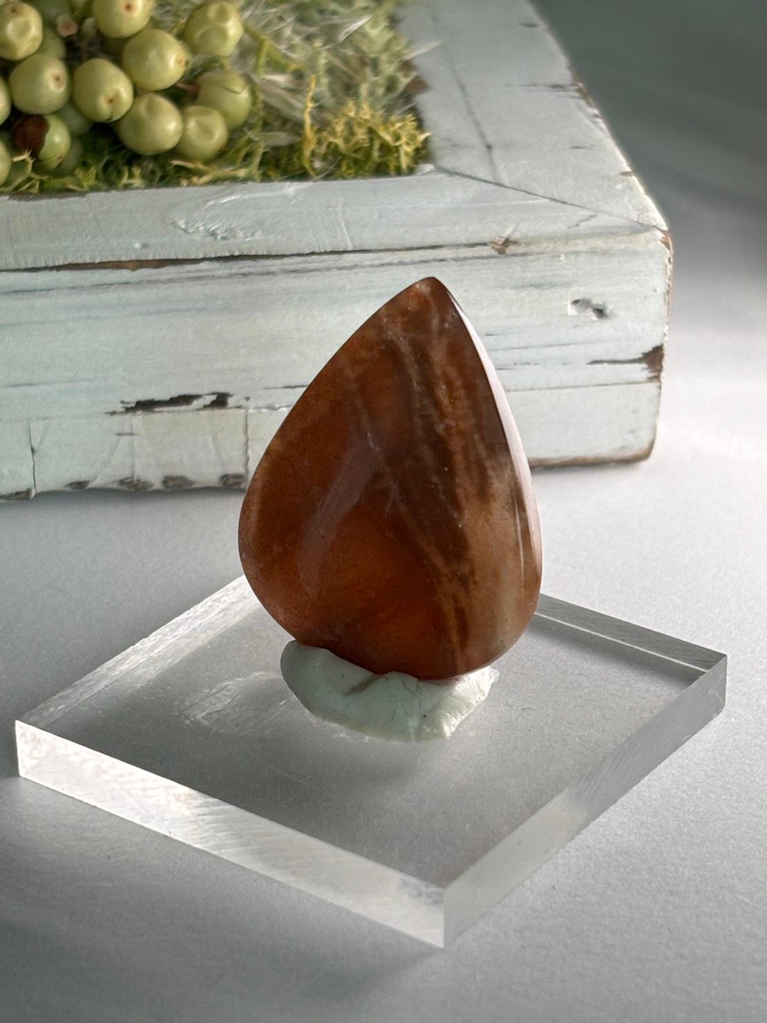 サンストーン ピンク & オレンジ ヘイズ レアレッセンス ルース カボション 大きめ 09 天然石 | 7枚目