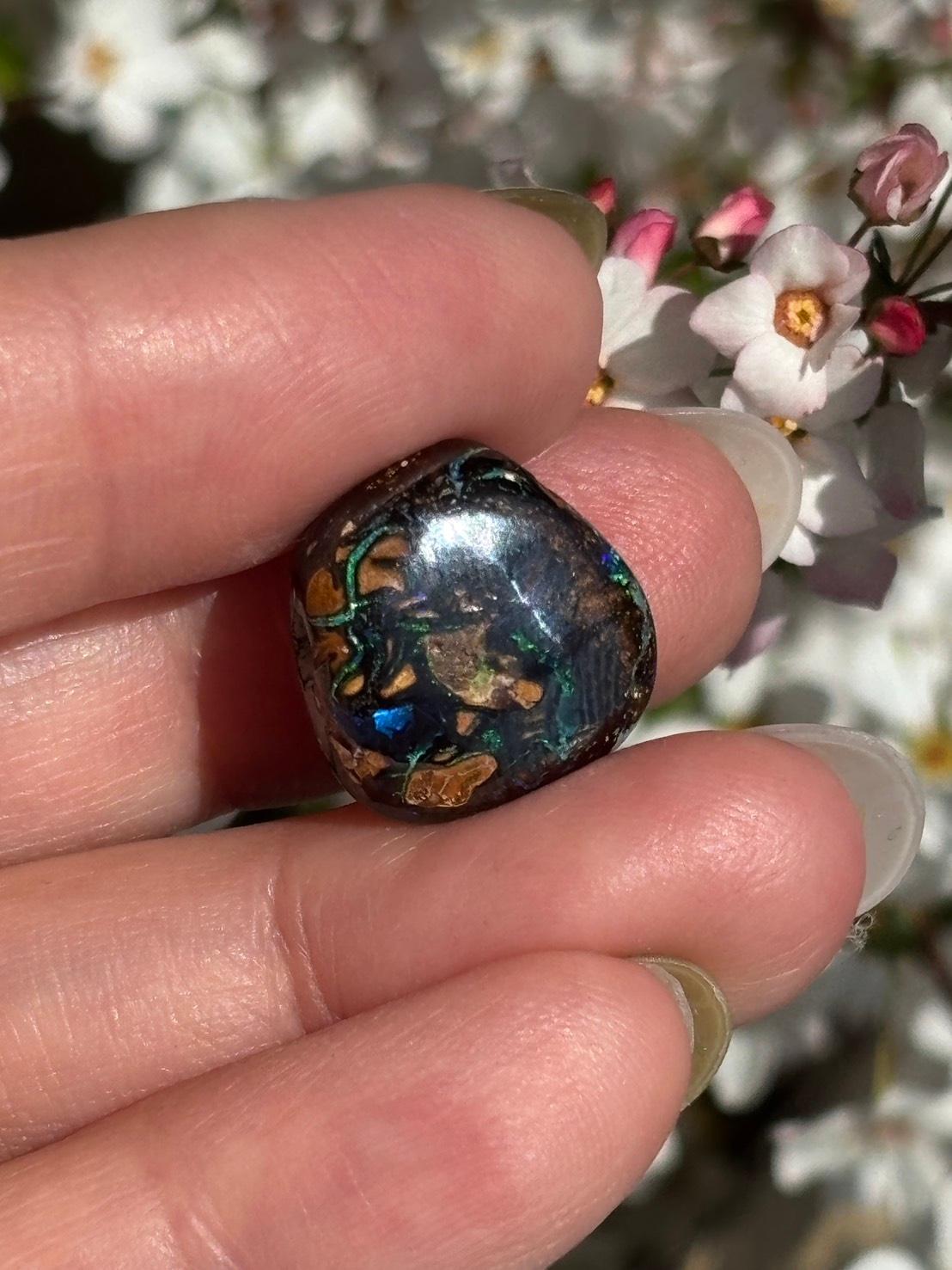 コロイトオパール ボルダーオパール 穴あき ルース 31 オーストラリア産 天然石 | 13枚目