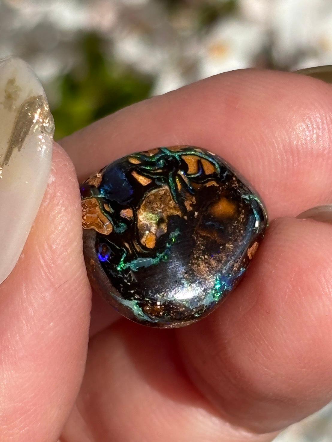 コロイトオパール ボルダーオパール 穴あき ルース 31 オーストラリア産 天然石 | 14枚目