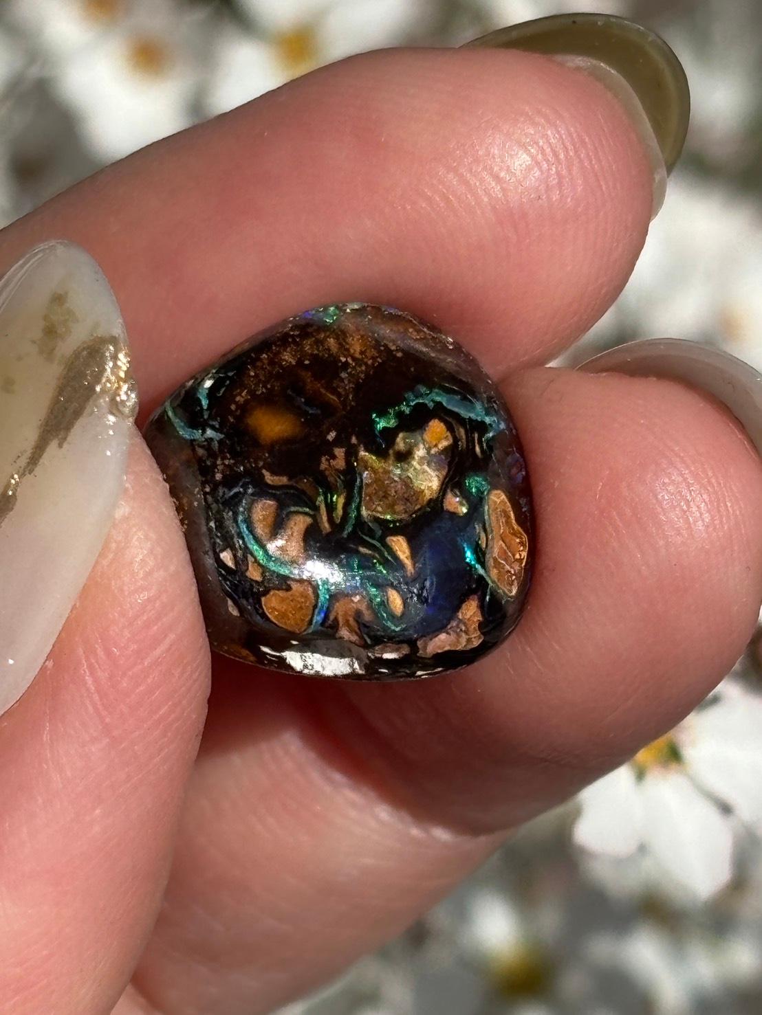 コロイトオパール ボルダーオパール 穴あき ルース 31 オーストラリア産 天然石 | 16枚目