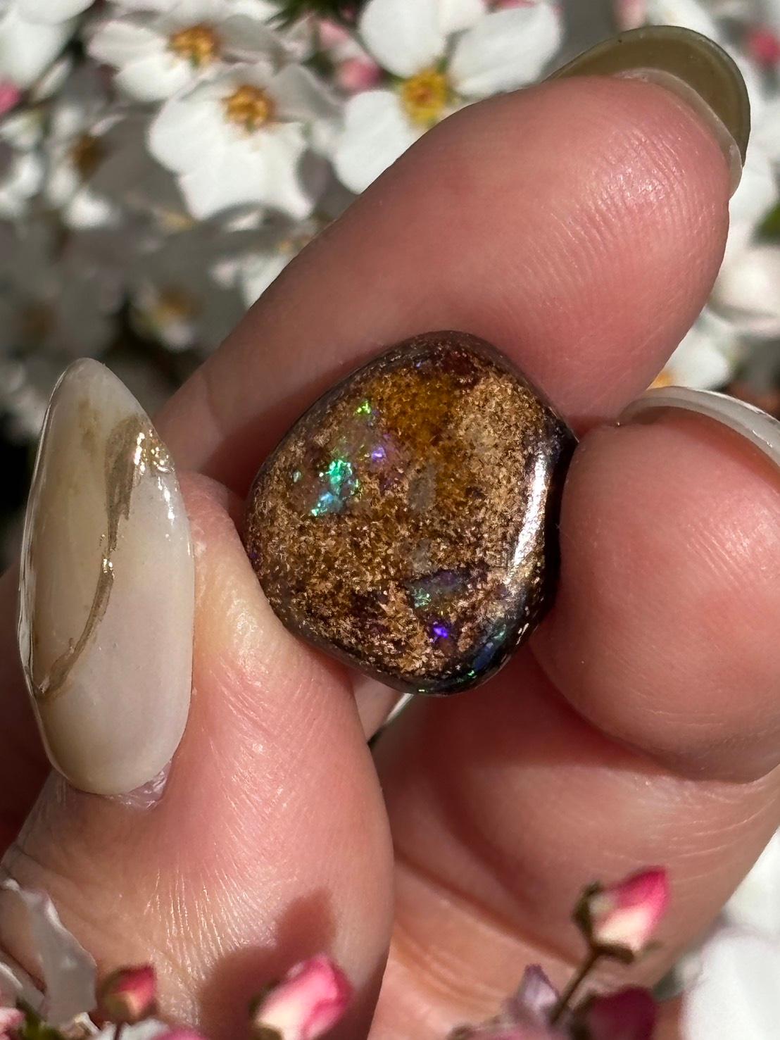 コロイトオパール ボルダーオパール 穴あき ルース 31 オーストラリア産 天然石 | 17枚目