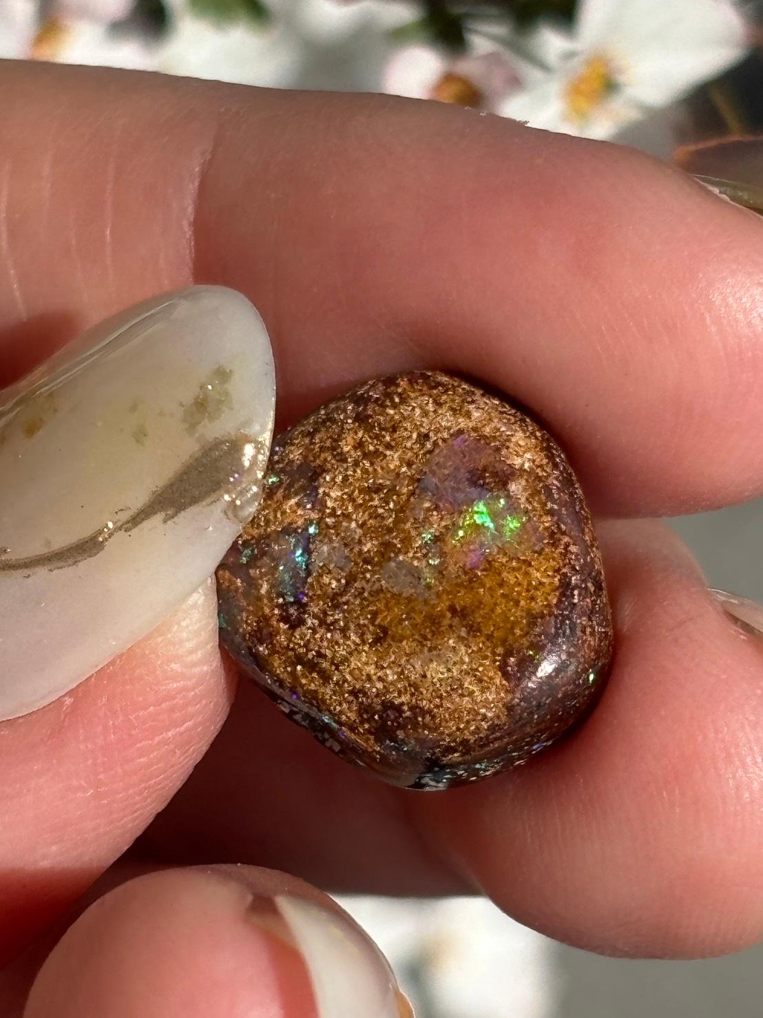 コロイトオパール ボルダーオパール 穴あき ルース 31 オーストラリア産 天然石 | 18枚目