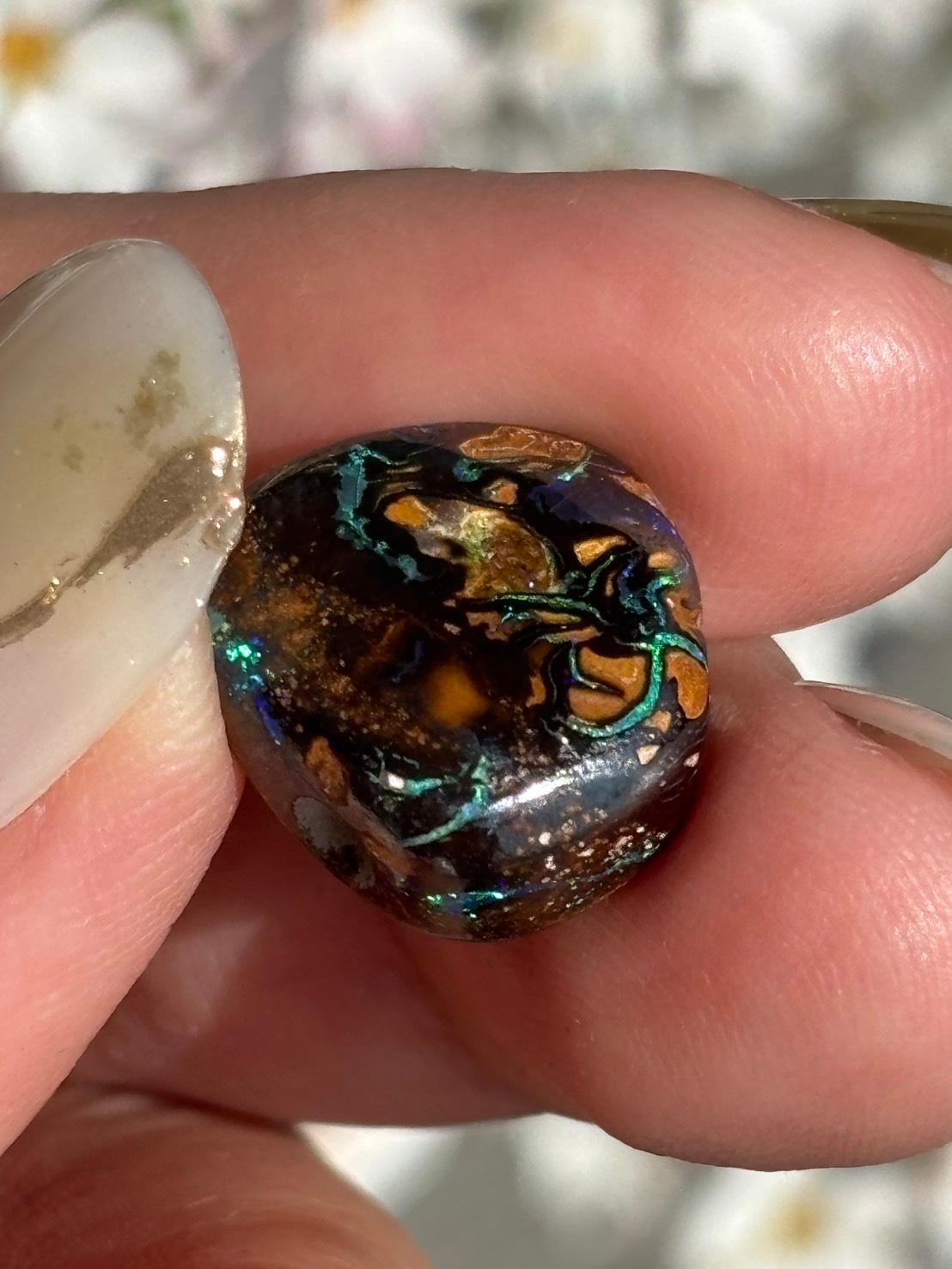 コロイトオパール ボルダーオパール 穴あき ルース 31 オーストラリア産 天然石 | 19枚目