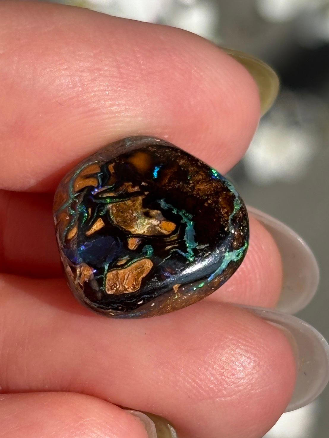 コロイトオパール ボルダーオパール 穴あき ルース 31 オーストラリア産 天然石 | 20枚目