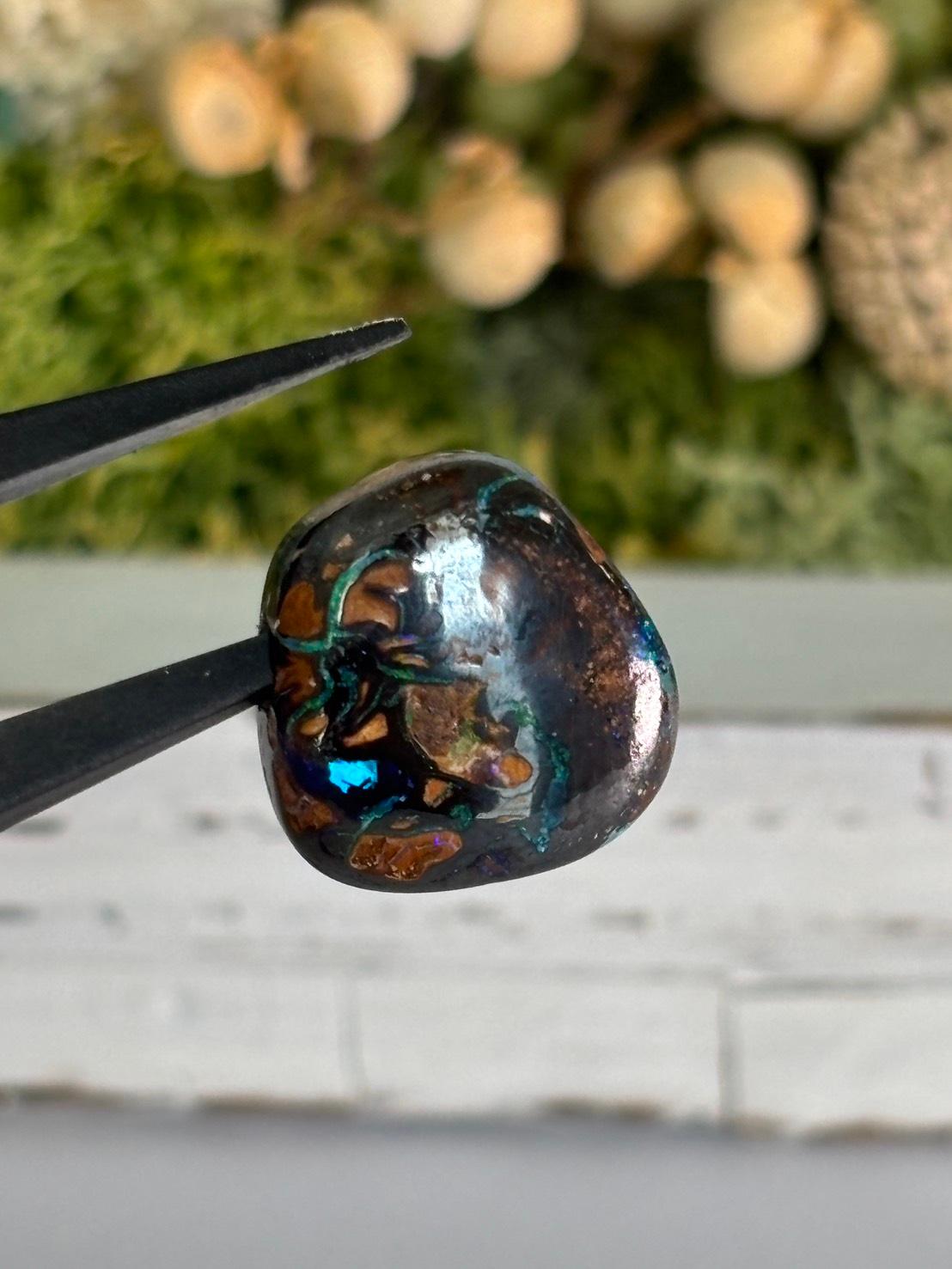 コロイトオパール ボルダーオパール 穴あき ルース 31 オーストラリア産 天然石 | 9枚目