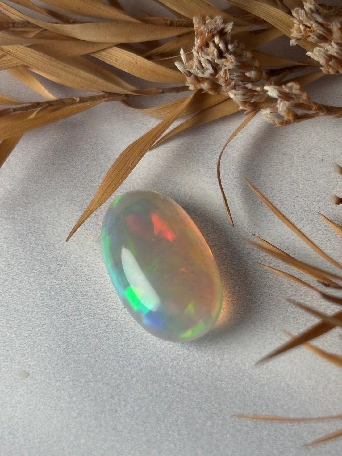 エチオピアンオパール プレシャスオパール オーバル カボション ルース 17 天然石 | 10枚目