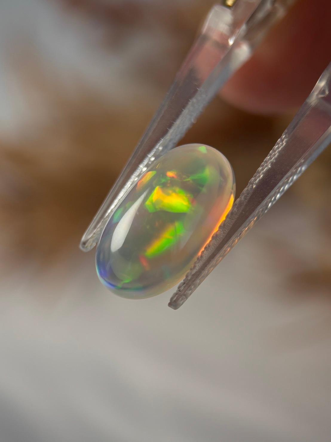 エチオピアンオパール プレシャスオパール オーバル カボション ルース 17 天然石 | 11枚目