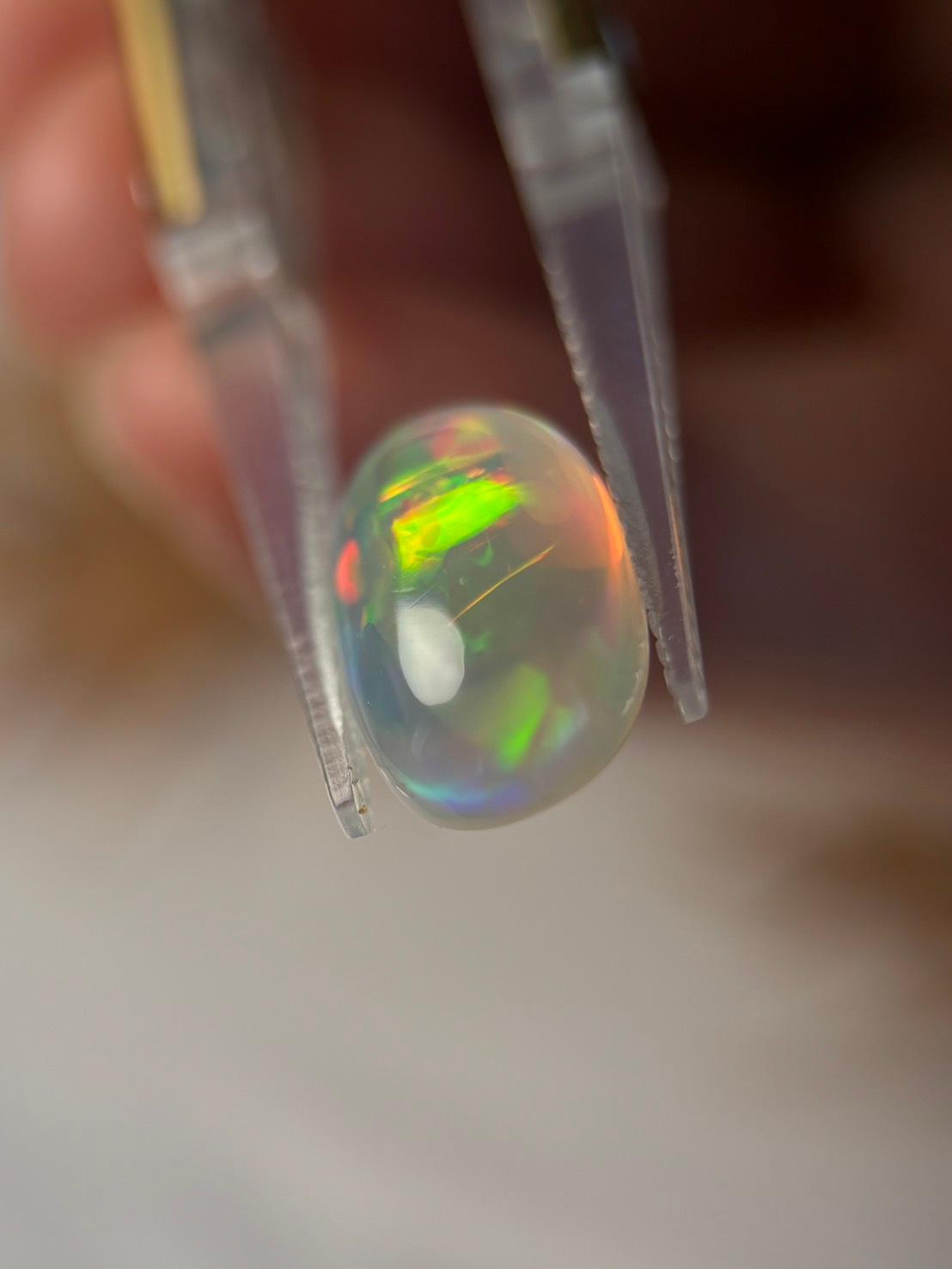 エチオピアンオパール プレシャスオパール オーバル カボション ルース 17 天然石 | 12枚目