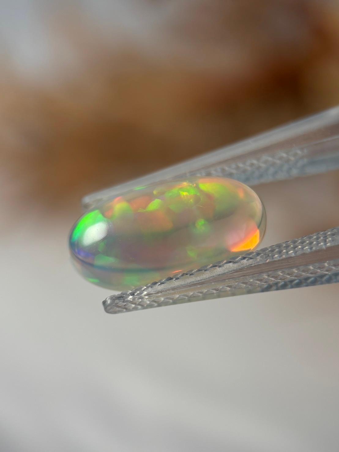 エチオピアンオパール プレシャスオパール オーバル カボション ルース 17 天然石 | 13枚目