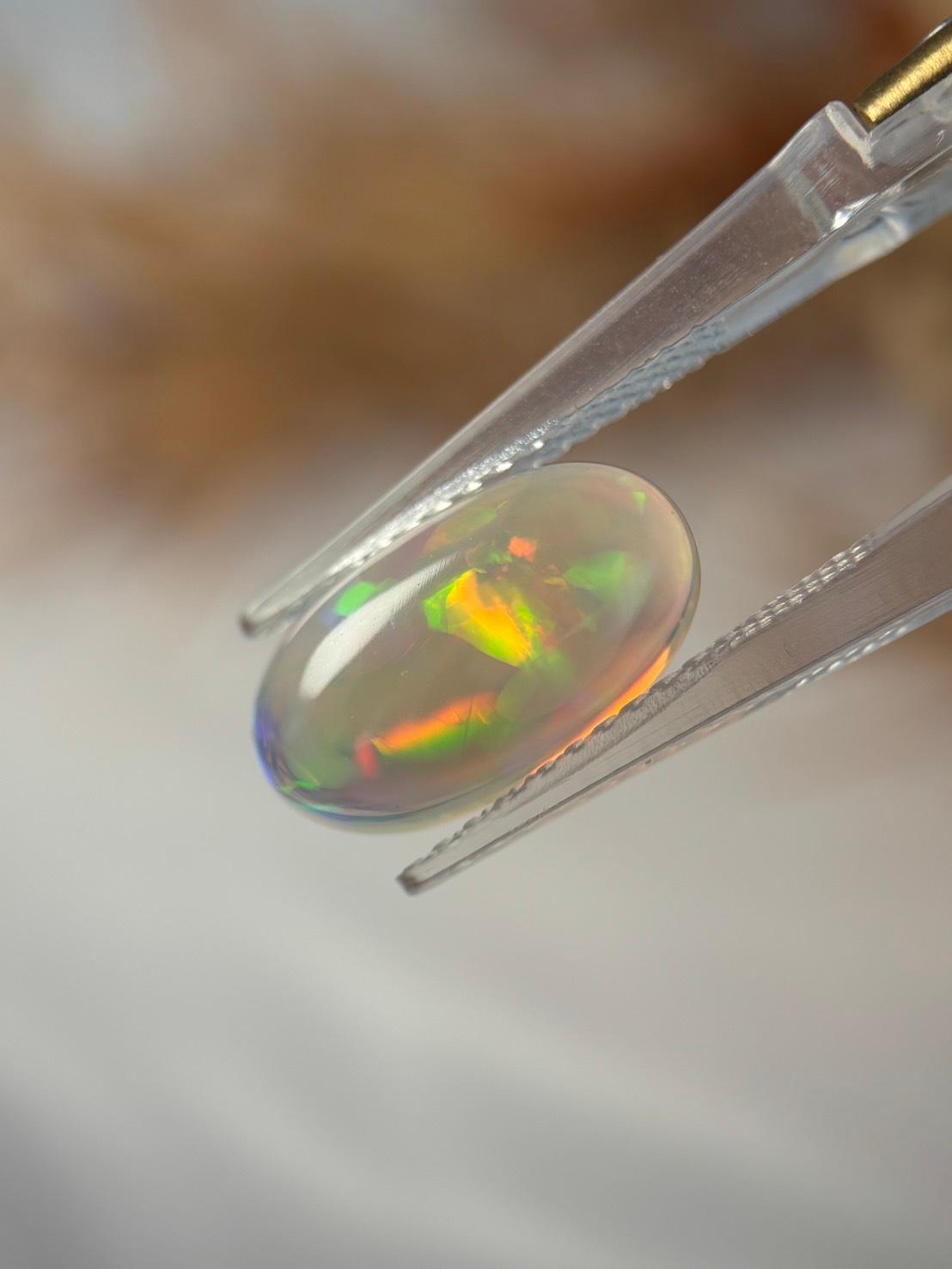 エチオピアンオパール プレシャスオパール オーバル カボション ルース 17 天然石 | 15枚目