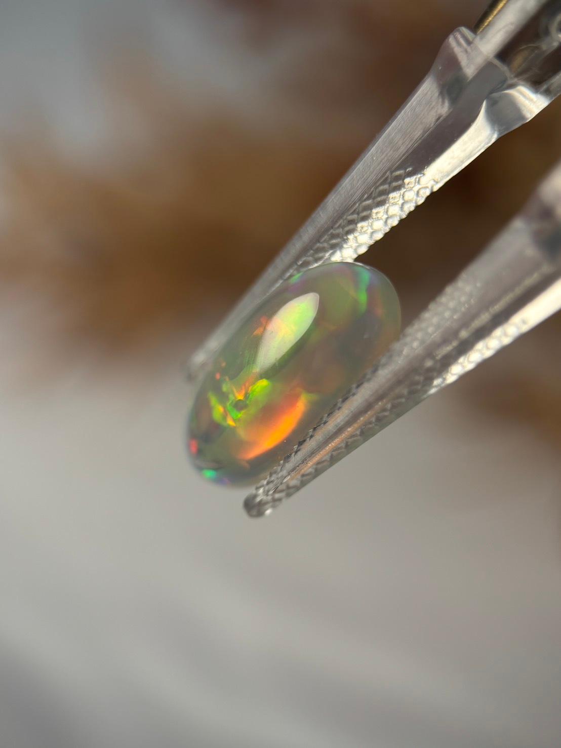 エチオピアンオパール プレシャスオパール オーバル カボション ルース 17 天然石 | 16枚目