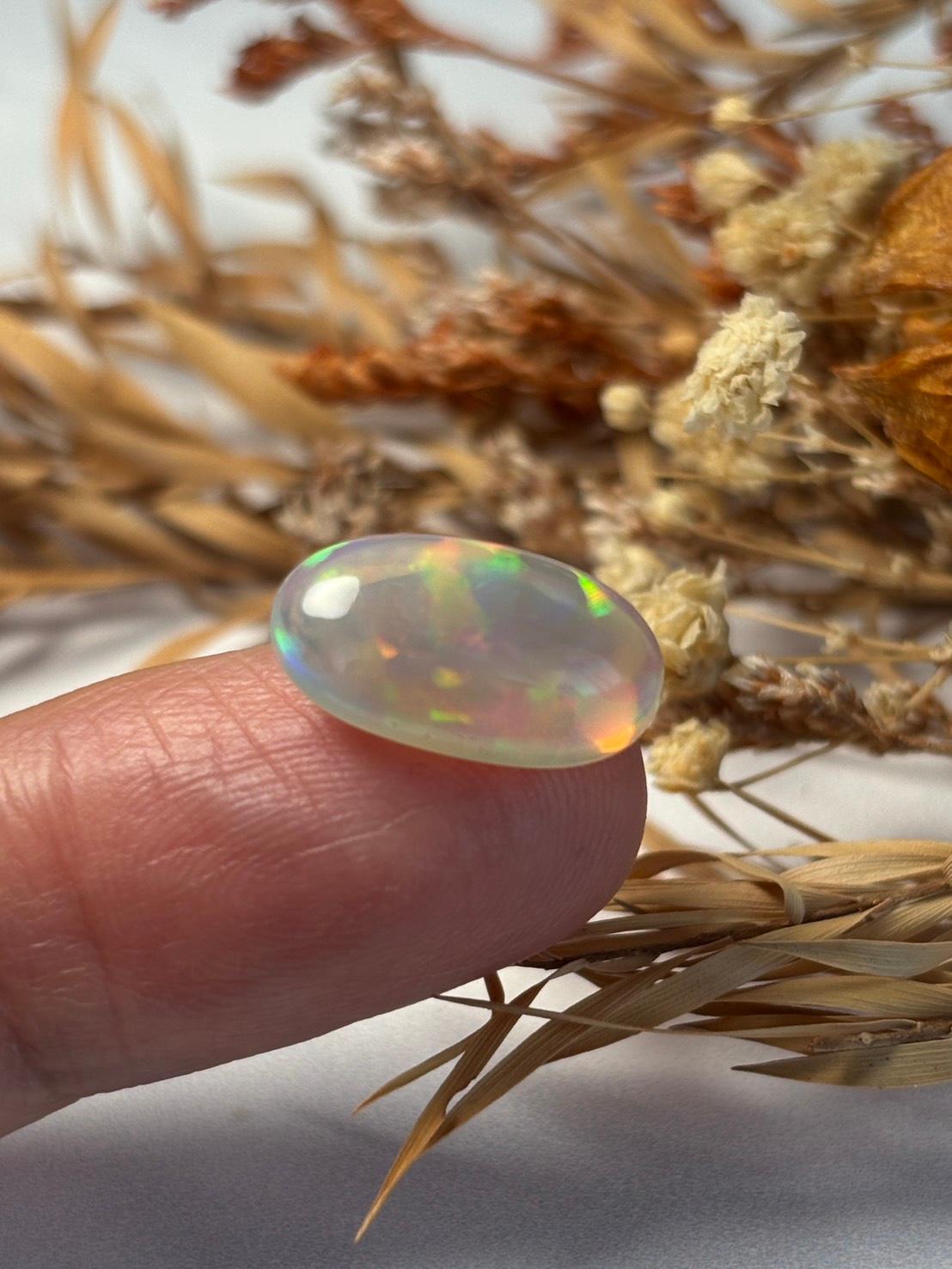 エチオピアンオパール プレシャスオパール オーバル カボション ルース 17 天然石 | 17枚目