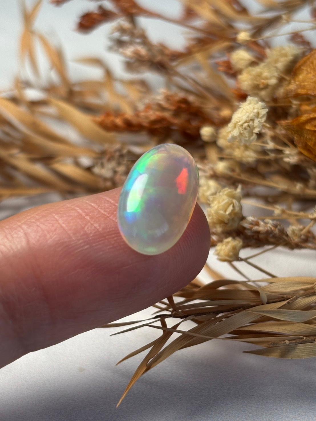 エチオピアンオパール プレシャスオパール オーバル カボション ルース 17 天然石 | 18枚目