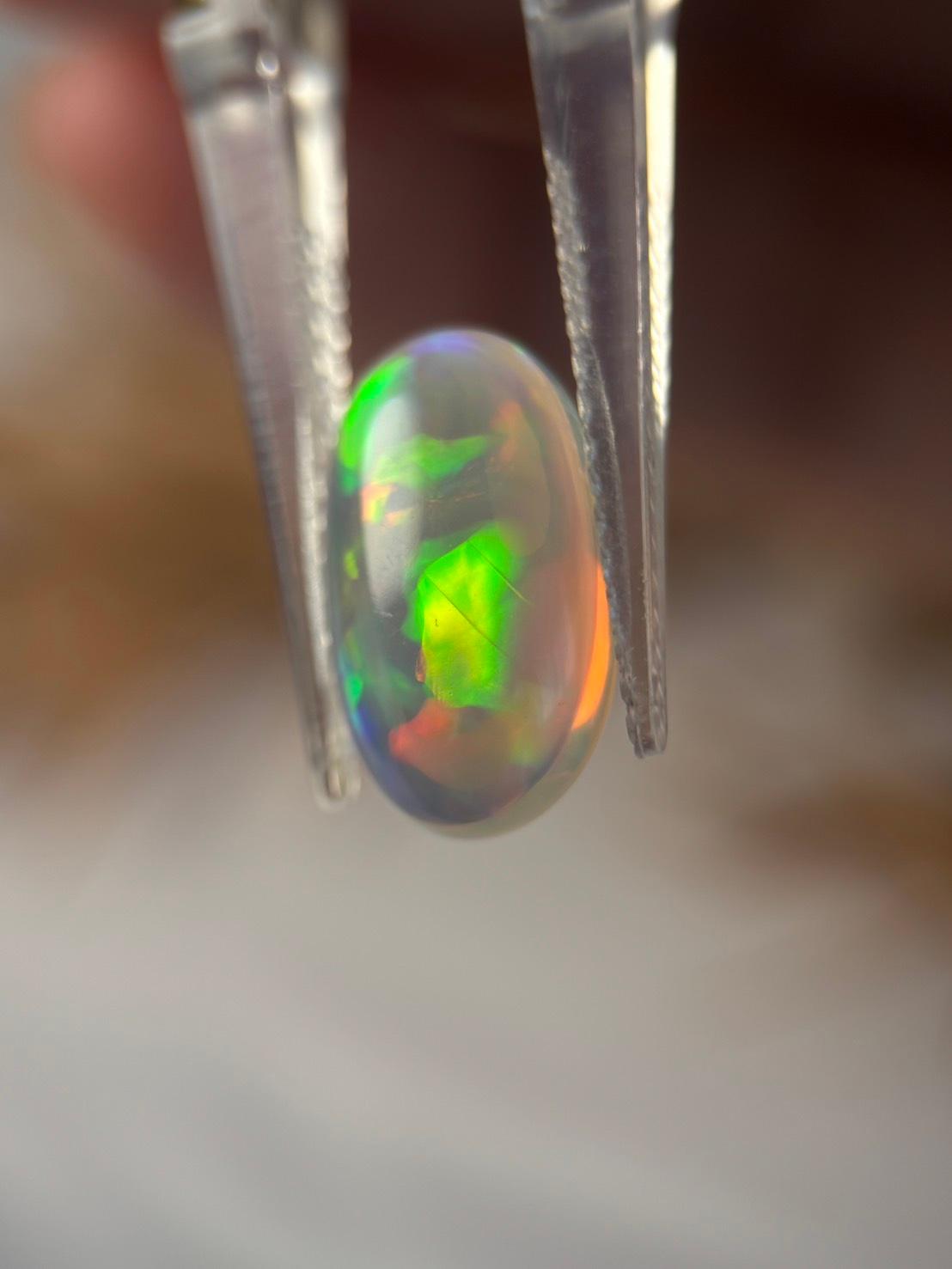 エチオピアンオパール プレシャスオパール オーバル カボション ルース 17 天然石 | 2枚目