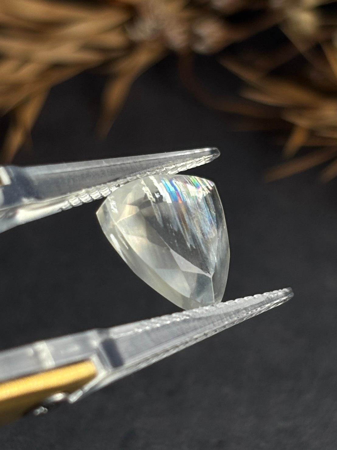 ご予約済み|マラウィ ムーンストーン フェルドスパー テーブルカット ルース 07 天然石 | 15枚目